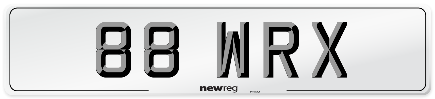 88 WRX Number Plate from New Reg